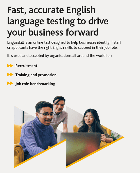 Swiss Exams Cambridge Linguaskill Business corporate poster