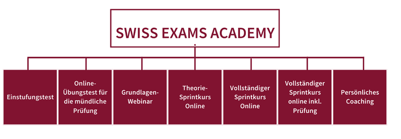 Modulares Konzept der Swiss Exams Academy